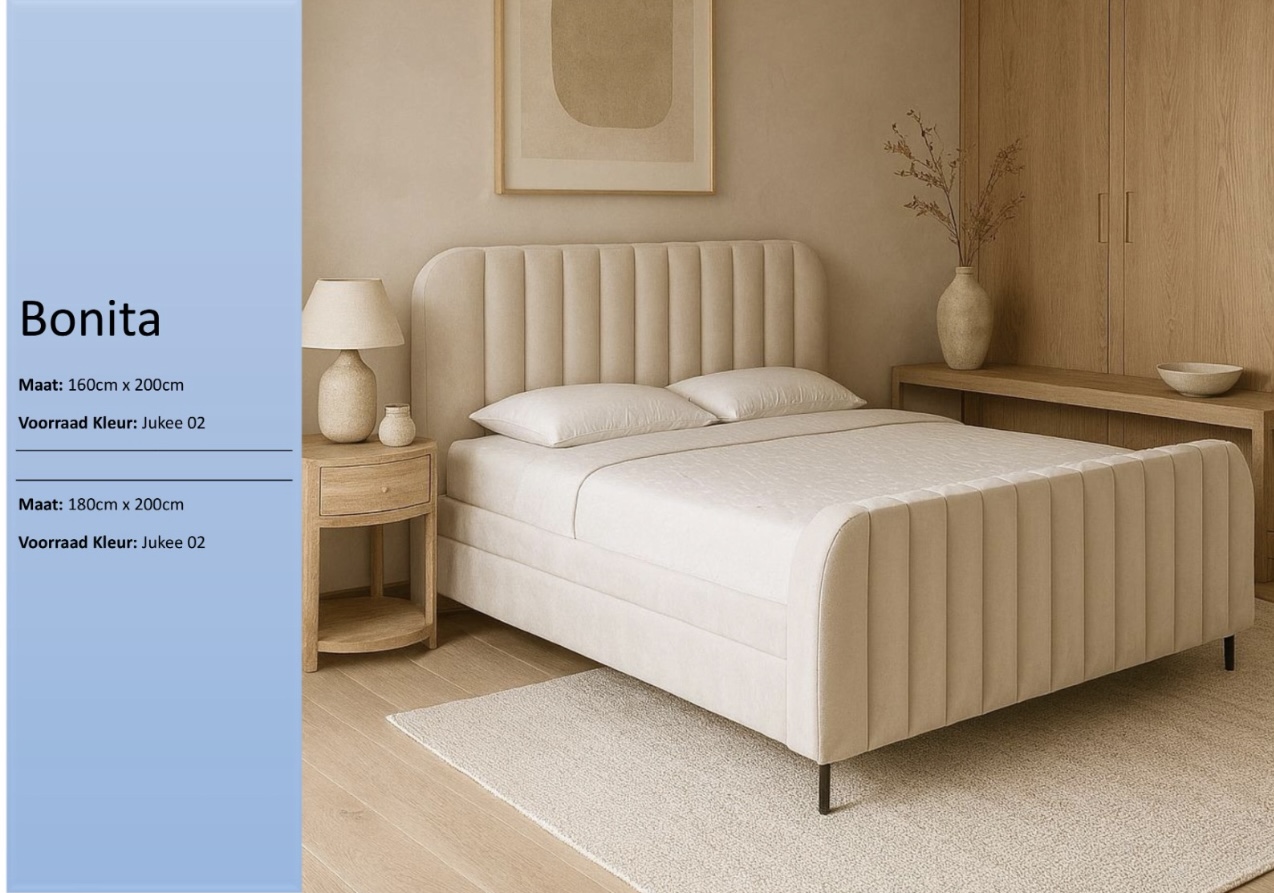 Bonita tweepersoonsbed op hoge poten