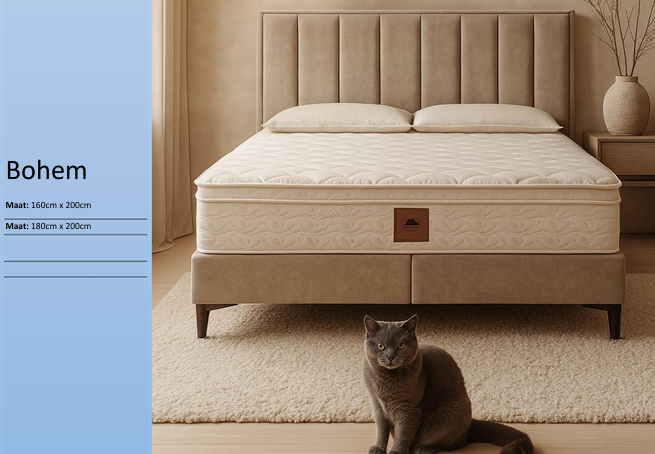 Bohem tweepersoonsbed beige