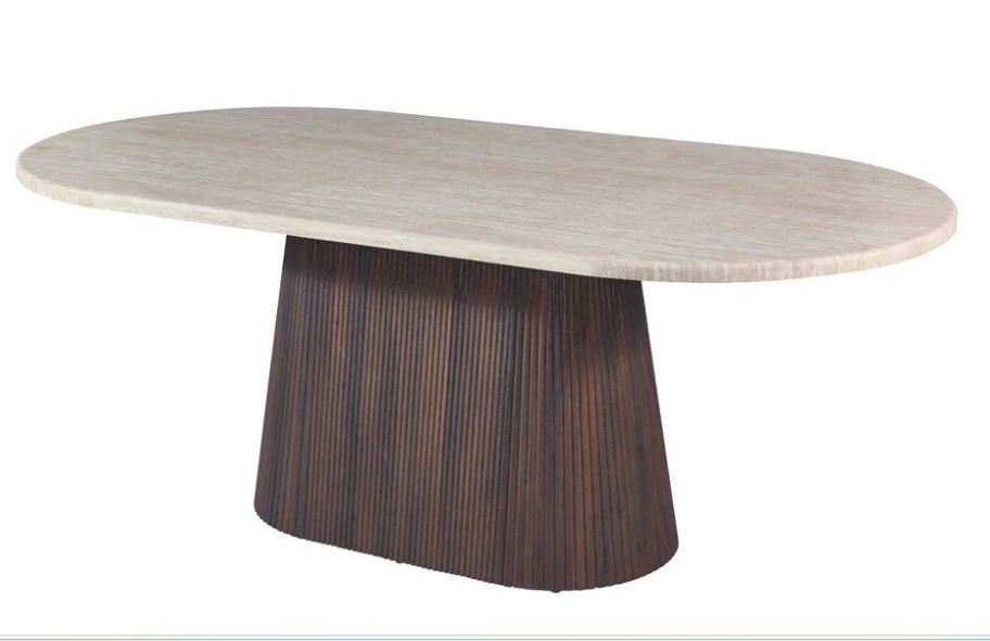 Kimeberly bruin ovale eettafel