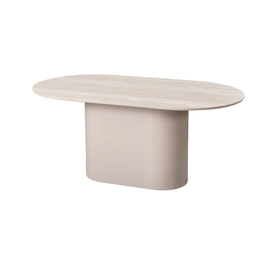 Isabelle beige stonetop eettafel
