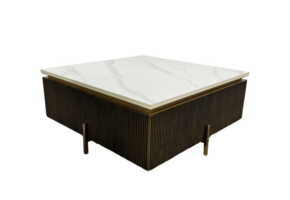 Loqum zwart goud salontafel gouden poten