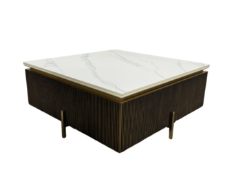 Loqum zwart goud salontafel gouden poten