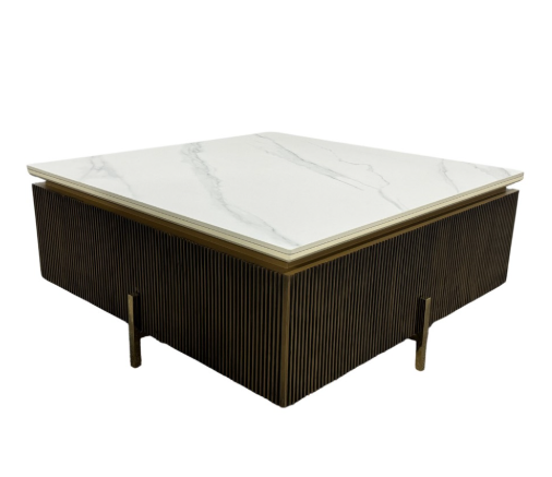 Loqum zwart goud salontafel gouden poten