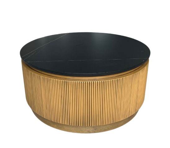 Loqum zwart ceramic top salontafel