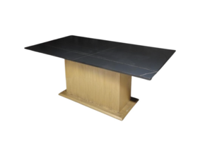 Loqum eettafel zwart goud ceramic