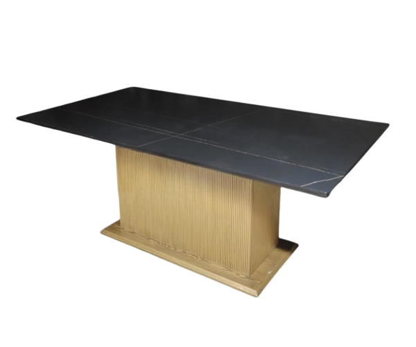 Loqum eettafel zwart goud ceramic