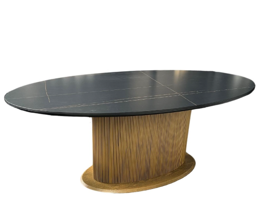 Loqum ovale eettafel ceramic