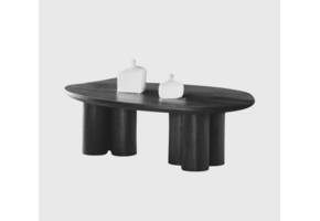 Royaal salontafel ovaal zwart fineer