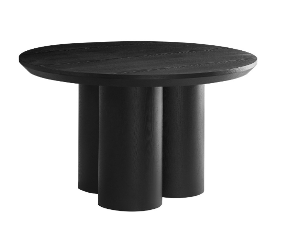 Royal eettafel rond zwart fineer