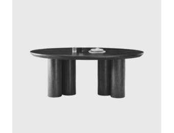 Royal ovale eettafel zwart fineer