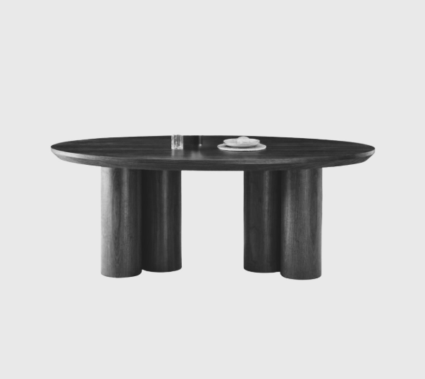 Royal ovale eettafel zwart fineer