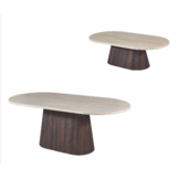 Kimberly Black ovale eettafel en salontafel