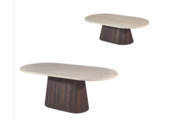 Kimberly Black ovale eettafel en salontafel