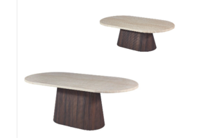 Kimberly Black ovale eettafel en salontafel