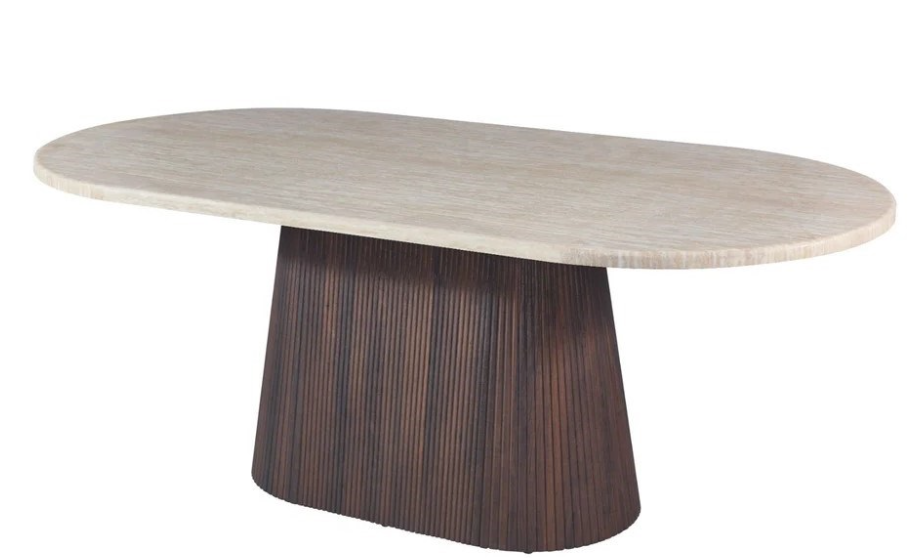 Kimberly Black ovale eettafel en salontafel