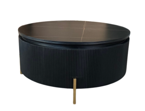 Foster zwart goude salontafel  sinter stone