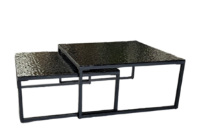 Sasy black glas top salontafel