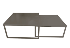 Sasy donkergrijs glas top salontafel