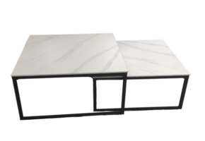 Sasy zwart wit sinter stone salontafel