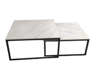 Sasy zwart wit sinter stone salontafel