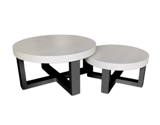 Galaxy cream salontafel fineer zwart wit