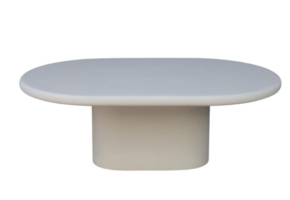 New organic salontafel ovaal wit