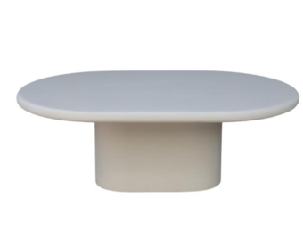 New organic salontafel ovaal wit