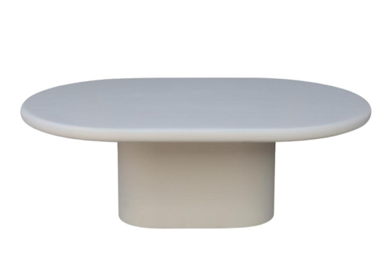 New organic salontafel ovaal wit