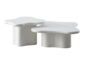 New organic salontafel ovaal wit