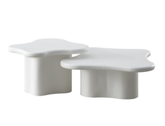 New organic salontafel ovaal wit