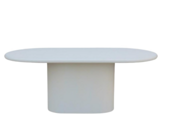 New organic eettafel ovaal wit