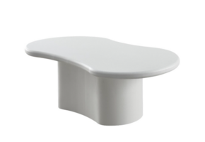 New organic salontafel curve ovaal wit