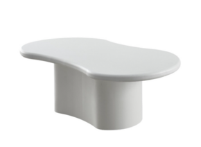 New organic salontafel curve ovaal wit