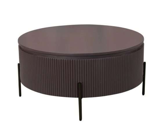 Eliza salontafel zwart bruin rond