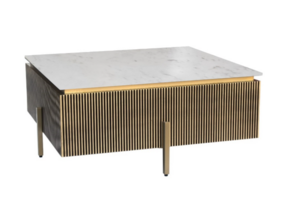 Allure salontafel gouden poten wit