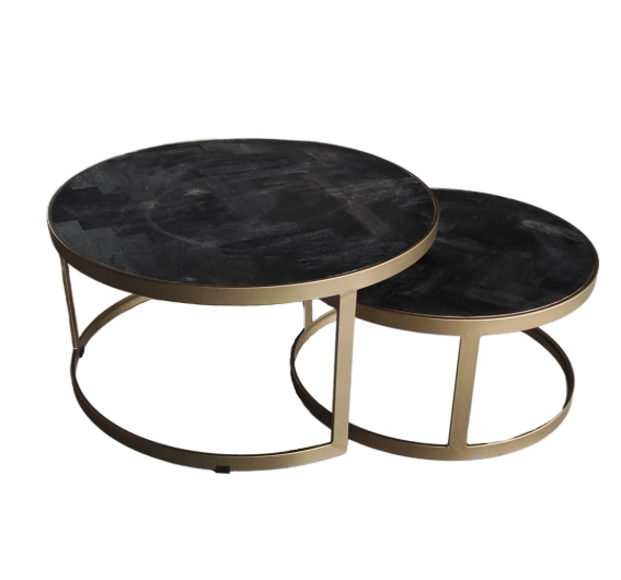 Doblo bonito salontafel zwart goud