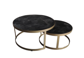 Doblo zwart antieke goude salontafel