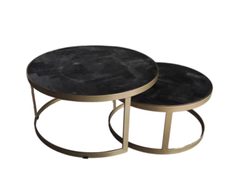 Doblo zwart antieke goude salontafel