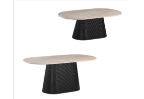 Kimberly flintsone salon en eettafel zwart