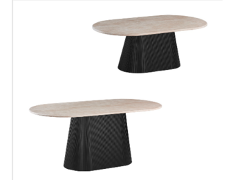 Kimberly flintsone salon en eettafel zwart