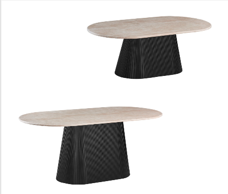 Kimberly flintsone salon en eettafel zwart