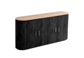 Kimberly dressoir zwart flintstone marmer top