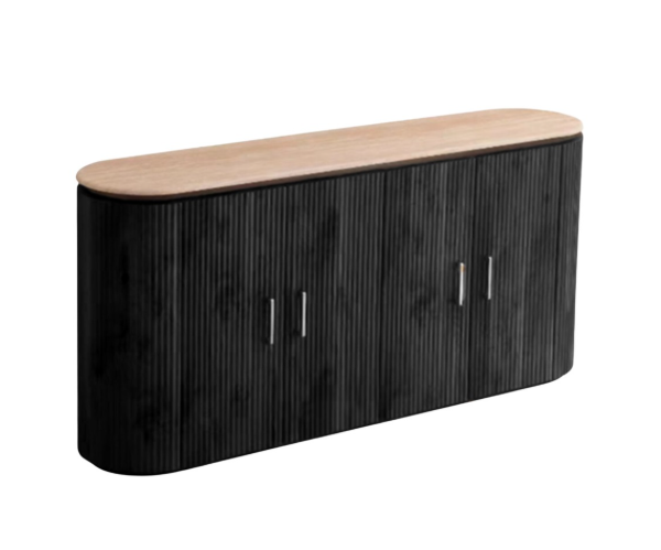 Kimberly dressoir zwart flintstone marmer top