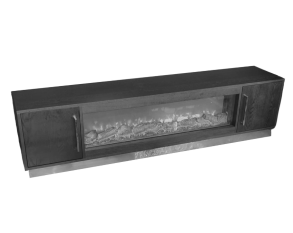 Blocci zwart fineer sfeerhaard