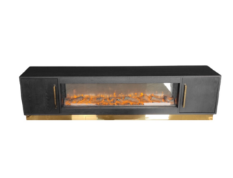 Blocci tv meubel fineer zwart/goud