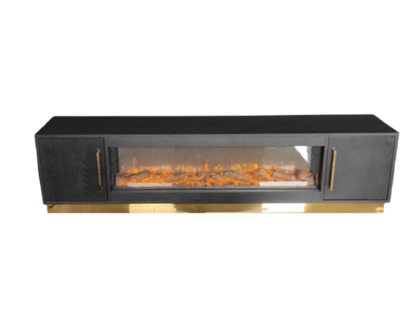 Blocci tv meubel fineer zwart/goud