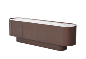 Brown isabella tv meubel wit/goude top