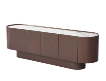 Brown isabella tv meubel wit/goude top