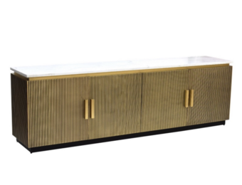 Loqum zwart goud keramiek tv meubel