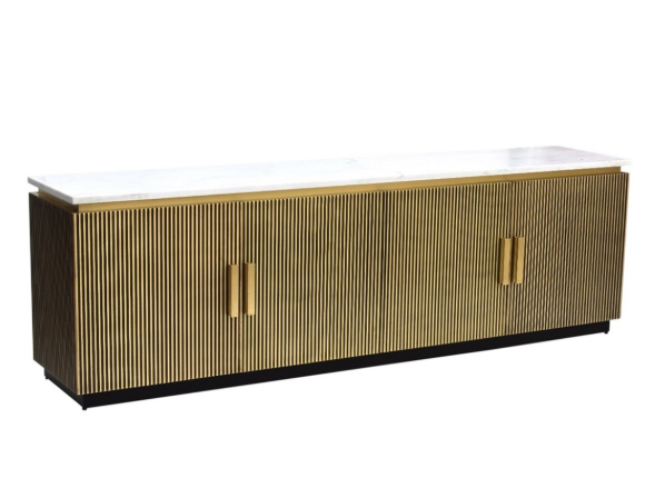 Loqum zwart goud keramiek tv meubel